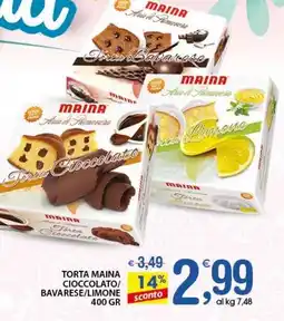 Qui Discount Torta maina cioccolato/ bavarese/limone offerta