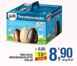 Qui Discount Tris uova nerobiancolatte offerta