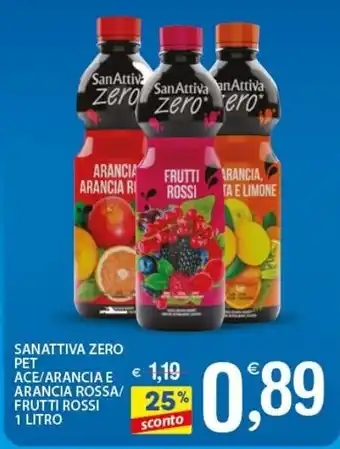 Qui Discount Sanattiva zero pet ace/arancia e arancia rossa/ frutti rossi offerta