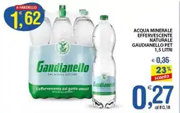 Qui Discount Acqua minerale effervescente naturale GAUDIANELLO pet offerta