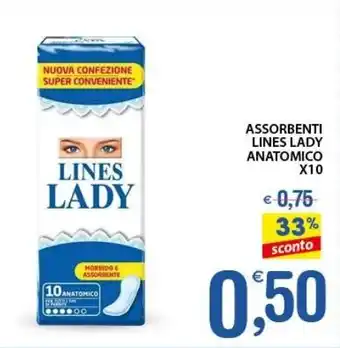 Qui Discount Assorbenti lines lady anatomico offerta