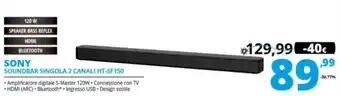 Comet Sony Soundbar Singola 2 Canali HT-SF150 offerta