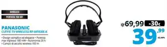 Comet Panasonic Cuffie Tv Wireless RP-WF830E-K offerta
