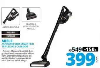 Comet Miele Aspirapolvere Senza Filo Triflex HX1 Cat&Dog offerta