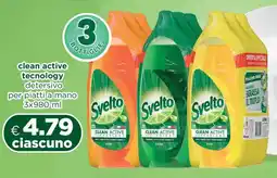 Acqua & Sapone Svelto clean active tecnology detersivo per piatti a mano offerta