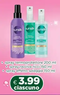 Acqua & Sapone Sunsilk spray termoprotettore offerta