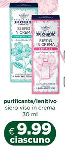 Acqua & Sapone ACQUA ALLE ROSE purificante/lenitivo siero viso in crema offerta