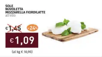 Prezzemolo e Vitale Sole nuvoletta mozzarella fiordilatte offerta