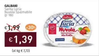 Prezzemolo e Vitale GALBANI Santa Lucia Nuvola Spalmabile offerta