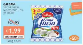 Prezzemolo e Vitale GALBANI Santa Lucia Mozzarella Tris offerta