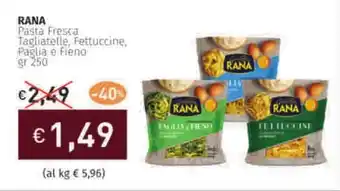 Prezzemolo e Vitale RANA Pasta Fresca Tagliatelle, Fettuccine, Paglia e Fieno offerta