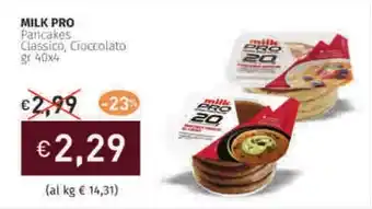 Prezzemolo e Vitale MILK PRO Pancakes Classico, Cioccolato offerta