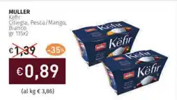 Prezzemolo e Vitale MULLER Kefir Ciliegia, Pesca/Mango, Bianco offerta