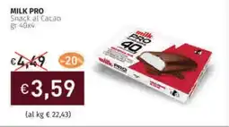 Prezzemolo e Vitale MILK PRO Snack al Cacao offerta