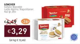 Prezzemolo e Vitale LOACKER Gelato Biscotto Latte Alpino, Napolitaner 4x2 offerta