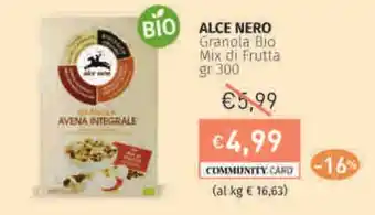 Prezzemolo e Vitale ALCE NERO Granola Bio Mix di Frutta offerta