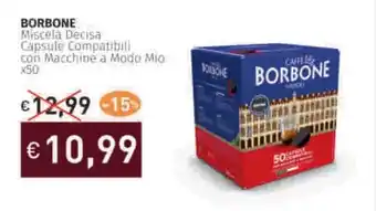 Prezzemolo e Vitale BORBONE Miscela Decisa Capsule Compatibili con Macchine a Modo Mio offerta