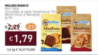 Prezzemolo e Vitale MULINO BIANCO Mini Fette Cioccolato al Latte, Fondente offerta