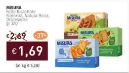 Prezzemolo e Vitale MISURA Fette Biscottate Fibrextra, Natura Ricca, Dolcesenza offerta