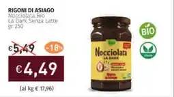 Prezzemolo e Vitale RIGONI DI ASIAGO Nocciolata Bio La Dark Senza Latte offerta