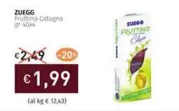 Prezzemolo e Vitale ZUEGG Fruttino Cotogna offerta