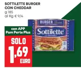 Pam Sottilette burger con cheddar offerta