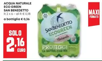 Pam Acqua naturale eco green SAN BENEDETTO offerta