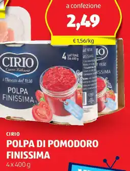 ALDI Cirio polpa di pomodoro finissima offerta