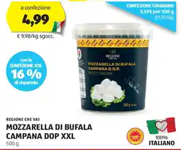 ALDI Regione che vai mozzarella di bufala campana dop xxl offerta