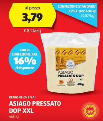 ALDI Regione che vai asiago pressato dop xxl offerta