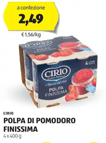 ALDI Cirio polpa di pomodoro finissima offerta