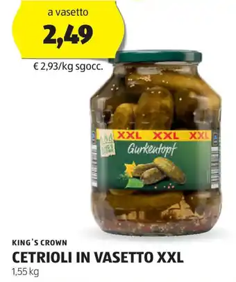 ALDI King's crown cetrioli in vasetto xxl offerta
