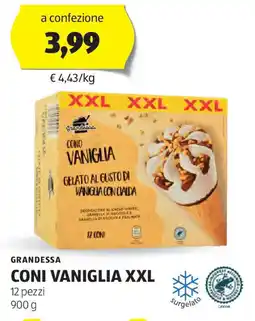 ALDI Grandessa coni vaniglia xxl offerta
