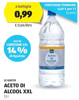 ALDI Le gusto aceto di alcool xxl offerta