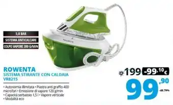 Comet Rowenta Sistema Stirantec con Caldaia VR8215 offerta