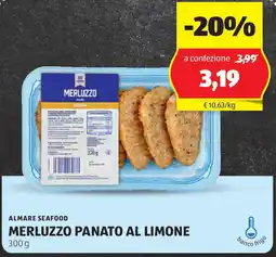 ALDI Almare seafood merluzzo panato al limone offerta