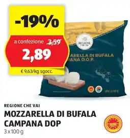 ALDI Regione che vai mozzarella di bufala campana dop offerta