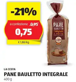 ALDI La cesta pane bauletto integrale offerta