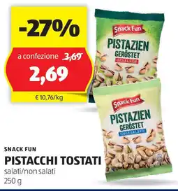 ALDI Snack fun pistacchi tostati offerta