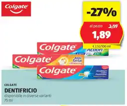 ALDI Colgate dentifricio offerta