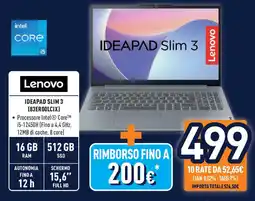 Unieuro Lenovo IDEAPAD SLIM 3 (83EROOLCIX) offerta