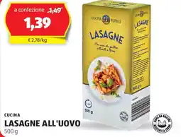 ALDI CUCINA Lasagne all'uovo offerta