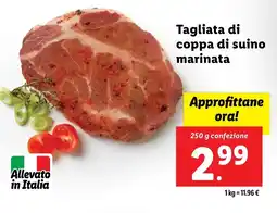 Lidl Tagliata di coppa di suino marinata offerta