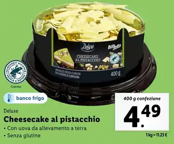 Lidl Deluxe Cheesecake al pistacchio offerta