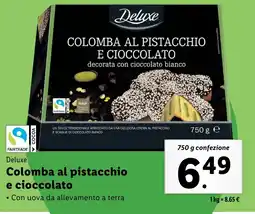 Lidl Deluxe Colomba al pistacchio e cioccolato offerta