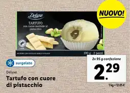 Lidl Deluxe Tartufo con cuore di pistacchio offerta