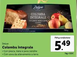 Lidl Deluxe Colomba integrale offerta