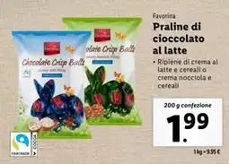 Lidl Favorina Praline di cioccolato al latte offerta