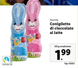 Lidl Favorina Coniglietto di cioccolato al latte offerta