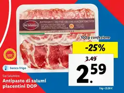 Lidl Dal Salumiere Antipasto di salumi piacentini DOP offerta